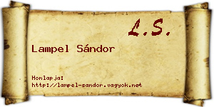 Lampel Sándor névjegykártya