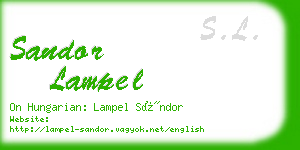 sandor lampel business card